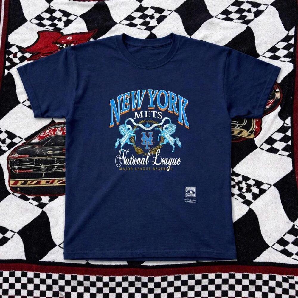 Navy New York Mets National League Baseball T Shirt